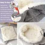Deautie Katzenbett 2-in-1 Plüsch – 61 x 51 cm Haustiernest für Katzen & kleine Hunde – Bild 9