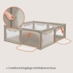 Lionelo WILLOW XL Laufgitter 187x207 cm – Grossflächiger Laufstall ab Geburt bis 48 Monate – Bild 5