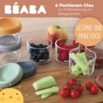 Béaba Glas-Portionsbehälter 150 ml Set mit 6 Behältern – Bruchsicheres Glas für Babynahrung – Bild 4