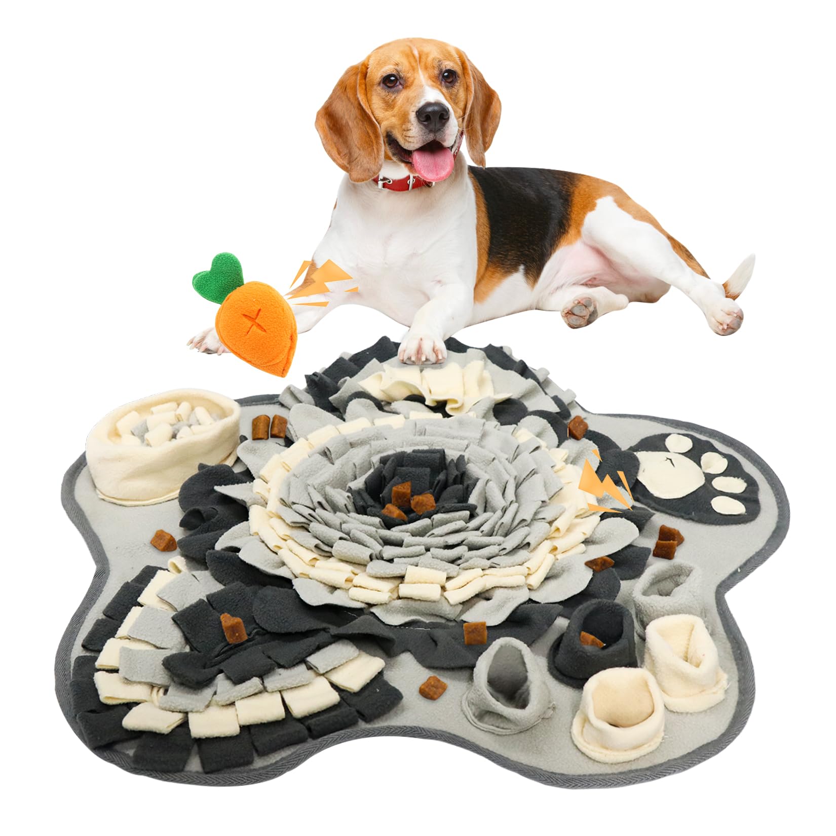 Idota Schnüffelteppich Blütenform 60x60 cm – Intelligenzspielzeug für Hunde & Katzen
