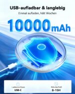 Gotopceed IP65 Wasserdichte Duschlampe mit 10.000mAh Akku – RGB Deckenleuchte ohne Bohren – Bild 6