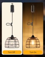 FabStyl 2er Set Boho LED Hängelampe mit Fernbedienung – Batteriebetrieb für Aussen & Innen – Bild 6