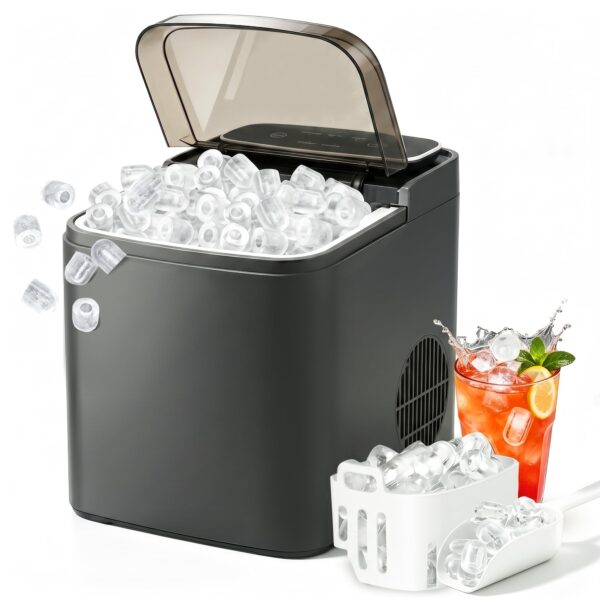 Citybee Eiswürfelmaschine Selbstreinigend 14kg/24h – Frisches Eis in 6 Min für Küche & Büro