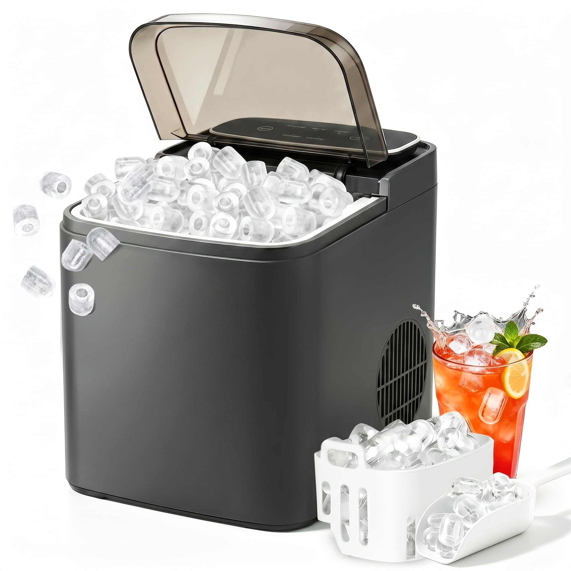 Citybee Eiswürfelmaschine Selbstreinigend 14kg/24h – Frisches Eis in 6 Min für Küche & Büro