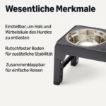 Amazon Basics Höhenverstellbarer Hundenapfständer 8–33 cm – Ergonomisch & rutschfest – Bild 2