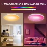 Gaethra LED Deckenleuchte 30W Rund – RGB & Dimmbar mit Alexa & App-Steuerung – Bild 4