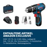 Bosch Professional GSB 12V-15 Akku-Schlagbohrschrauber – 2x 2.0Ah + Ladegerät – Bild 7