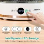 Aigostar Dörrautomat mit 5 Tabletts & 48h-Timer – Professionelles Dörrgerät 35-70°C – Bild 3