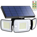 INTELAMP Solarlampe mit Bewegungsmelder & Fernbedienung – 1200 Lumen, 270° Weitwinkel für Garten
