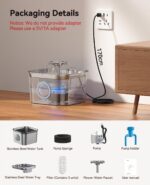 FEELNEEDY 2.8L Katzenbrunnen Edelstahl – Ultraleise Trinkbrunnen mit 4-Stufen-Filtersystem – Bild 8