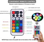 Jialine LED Teelichter 10er Set mit Fernbedienung – RGB Unterwasserlicht wasserdicht IP68 – Bild 3