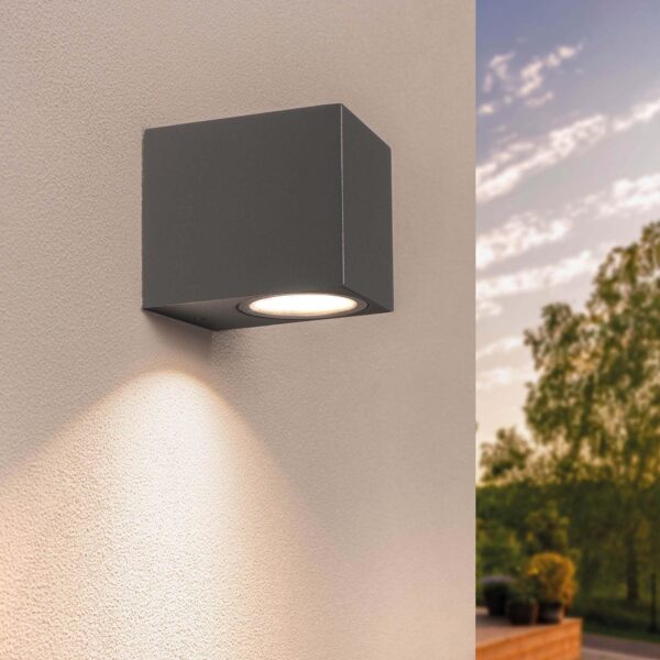 Ledvion Cube Wandleuchte IP54 35W GU10 dimmbar – Moderne Aussenbeleuchtung für Fassade & Terrasse