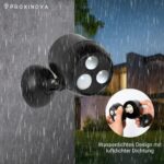 Proxinova LED Sicherheitsleuchte 2er Set mit Bewegungsmelder – Batteriebetriebenes Aussenlicht – Bild 5