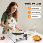Bdneygtyr Elektrischer Crepes Maker 3KW – 40cm Antihaft-Platte mit Temperaturregelung – Bild 7