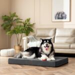 EHEYCIGA Orthopädisches Hundebett XL 112x81cm – Gelenkentlastung mit Egg-Crate-Schaum für grosse Hunde – Bild 9