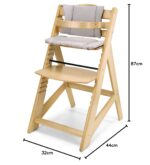 Moby-System Woody Mitwachsender Hochstuhl – Massivholz-Kinderstuhl mit 12-stufiger Verstellung – Bild 3
