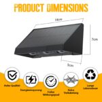 CBJKTX Solar-Wandleuchte 4er-Set mit 3000K Warmweiss – Intelligente Aussenbeleuchtung für Garten & Zaun – Bild 4