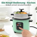 Macook Reiskocher 0,6L – Kompakter 2-in-1 Reiskocher & Dampfgarer für 3 Tassen – Bild 4