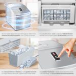 tectake Profi Eiswürfelmaschine 13 kg/24h – Klare Eiswürfel für Bar, Büro & Events – Bild 5