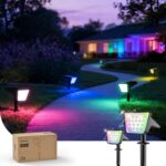 Philips 2er Set Solarstrahler mit 18 LEDs RGBW – Smarte Gartenbeleuchtung mit 9 Modi