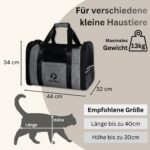 Petula Katzentransporttasche faltbar – Formstabil & atmungsaktiv für Katzen & kleine Hunde bis 13 kg – Bild 2