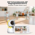 ieGeek 2K Babyphone mit 2 Kameras & 5" Display – WLAN Nachtsicht & Bewegungserkennung – Bild 7
