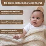 Little Dedi Bio-Baumwolle Babydecke 80x100 cm – GOTS Zertifiziert, Weich & Atmungsaktiv – Bild 3