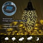 2er Set Solar Hängelaternen mit LED – Wasserdichte Gartenleuchten für Balkon & Terrasse – Bild 5
