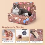 Nobleza Hundehütte 53x50x43cm – Winterfeste Hundehöhle mit abnehmbarer Matratze für Hunde & Katzen – Bild 5