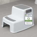 ADRIANO PORCARO 2-Stufiger Tritthocker 26cm – Sicherer Kinderhocker für Bad & Badezimmer