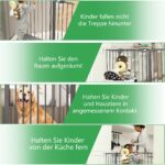 NAIZY Treppenschutzgitter 75-85 cm – Türschutzgitter ohne Bohren für Kinder & Haustiere – Bild 5