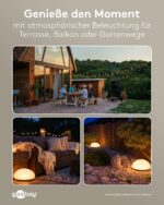goobay LED Solarstein 2er-Set 24cm RGB – 10 Leuchtmodi für Garten & Terrasse – Bild 8