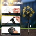 yowin Solar Gartenleuchten 2er Set mit 160 LEDs – IP65 Wasserdicht & 8 Modi für Balkon & Terrasse – Bild 4