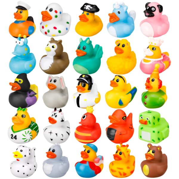 Halinuia 25er Set Bunte Gummienten – Sicheres Badespielzeug für Babys & Kinder