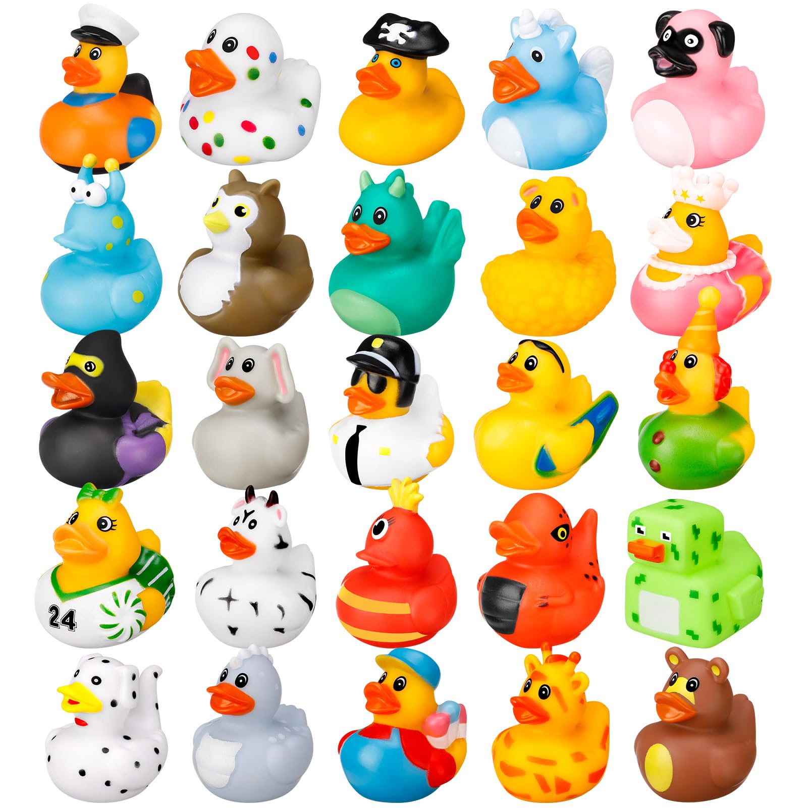 Halinuia 25er Set Bunte Gummienten – Sicheres Badespielzeug für Babys & Kinder