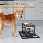 ADENGL Erhöhter Hundenapfständer aus Metall – 25,4 cm mit Edelstahlnäpfen & Schutzmatte – Bild 6