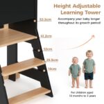 KIDINIX Lernturm Höhenverstellbar ab 1 Jahr – Lernstuhl mit abnehmbarer Tafel – Bild 3