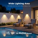 kolpop Solar Wandleuchte 4er Set mit Bewegungsmelder – IP65 Wasserdicht für Garten & Terrasse – Bild 2