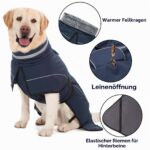 Axcimond Wintermantel Hund wasserdicht mit Fleece & Fellkragen – Reflektierend für alle Grössen – Bild 5
