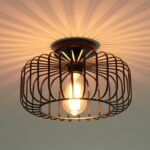FRIDEKO HOME Deckenlampe schwarz Ø30cm – modernes Metalldesign mit E27-Fassung – Bild 9