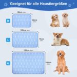 Kühlmatte für Hunde & Katzen 150x100cm – Selbstkühlend & wendbar für Haustiere – Bild 4
