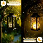 Dekofun 35cm Solarlaterne 2er-Set – Flammeneffekt & IP65 Wasserdicht für Garten & Balkon – Bild 5