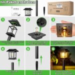 nipify Solar-Gartenleuchten 6er Set, 3000K Warmweiss – IP65 Wegeleuchten für Garten & Terrasse – Bild 6