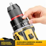 20V Kabelloser Schlagbohrschrauber 70Nm mit 24-teiligem Zubehör-Set – Borstenlos für DIY & Möbelmontage – Bild 6