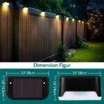 Solpex Solar-Wegeleuchten 12er Set Schwarz – Warmweisses LED Treppenlicht Aussen – Bild 4