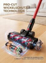 INTETURE Akku Staubsauger 600W/50kPa – 65 Min. Laufzeit, Selbststehend für Tierhaare – Bild 4