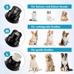 ETENTOUS Krallenschleifer für Hunde – Elektrisch mit LED-Licht & 3 Schleifaufsätzen – Bild 6