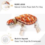 Pubialo Hundespielzeug Schildkröte – Quietschendes Plüsch-Kauspielzeug für alle Hunderassen – Bild 4