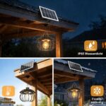 ChunHee Solar-Hängelampe IP65 mit 4400 mAh – Kabellose Beleuchtung für Schuppen & Garage – Bild 7