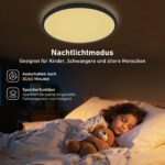 Swoieltr LED Deckenleuchte 30cm ultradünn – dimmbar mit Fernbedienung & Farbtemperatur – Bild 3